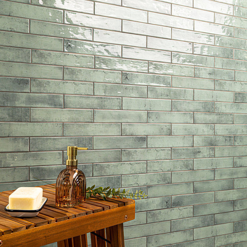 Ackland Zarah 2 in. x 10 in. Glossy Ceramic Subway Wall Tile